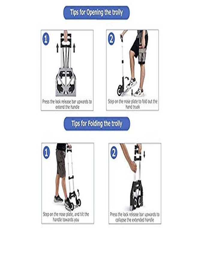 DASNDAS 80 kg Heavy Duty Sack Truck Folding Portable Hand Truck Hand Industrial Trolley - Image 2